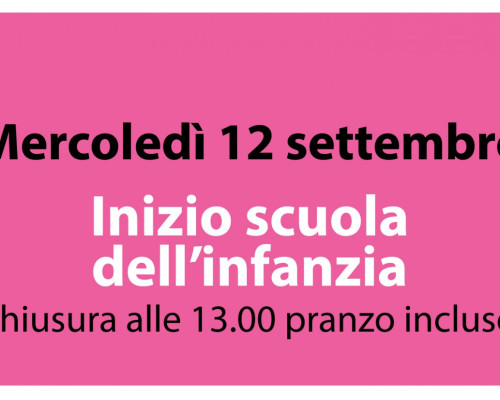 Inizio scuola dell´infanzia
