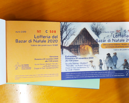 Arrivati i blocchetti della Lotteria del Bazar 2020